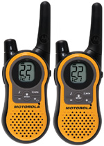 Motorola Talkabout SX900R (Orange).  2 each with NiMH Batteries